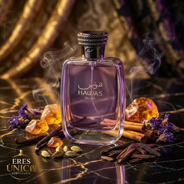 HAWAS FOR HIM de Rasasi - Perfume árabe Oriental Especiado Aromático