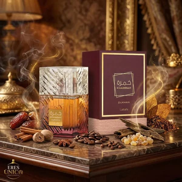 KHAMRAH DUKHAN de Lattafa - Perfume árabe Oriental Ahumado / Amaderado Especiado