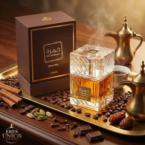KHAMRAH QAHWA de Lattafa - Perfume árabe Oriental Gourmand / Amaderado Especiado