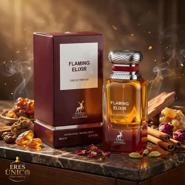 FLAMING ELIXIR de Maison Alhambra - Perfume árabe Oriental Especiado Cuero
