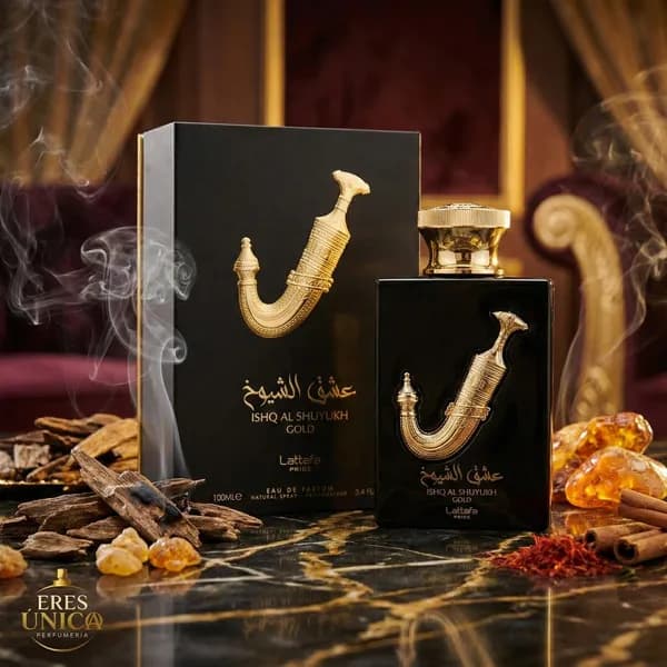 ISHQ AL SHUYUKH GOLD de Lattafa - Perfume árabe Oriental Cuero