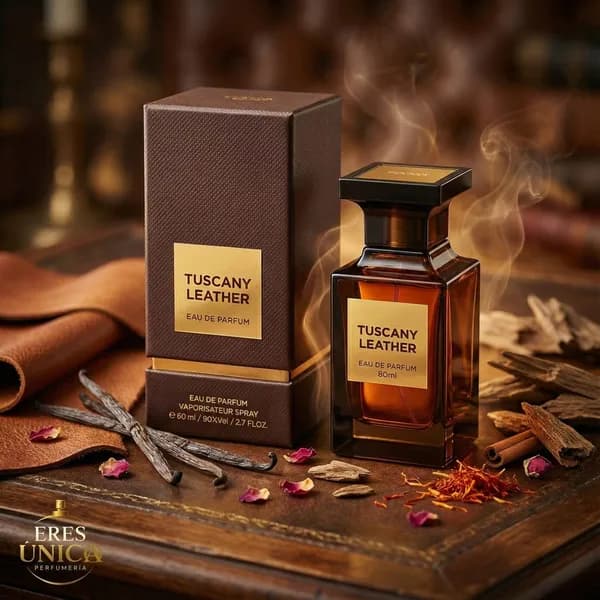 TUSCANY LEATHER de Fragrance World - Perfume árabe Cuero / Oriental Amaderado