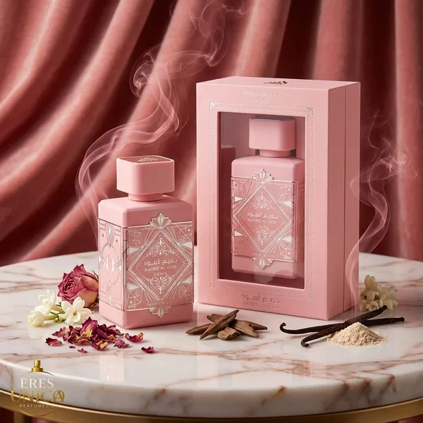 BADE'E AL OUD NOBLE BLUSH de Lattafa - Perfume mujer Floral Gourmand árabe