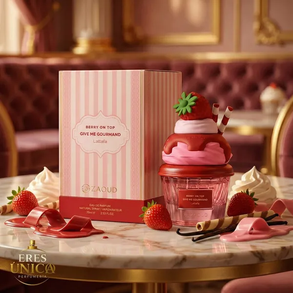 BERRY ON TOP GIVE ME GOURMAND de Lattafa - Perfume mujer Gourmand / Floral Frutal árabe