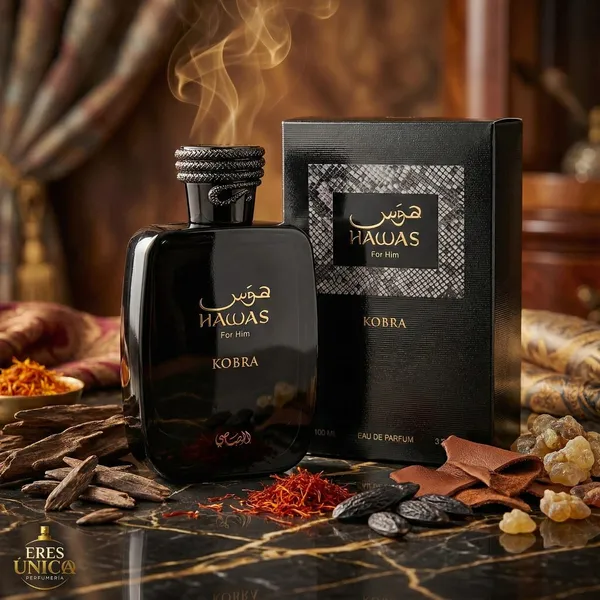 HAWAS KOBRA FOR HIM de Rasasi - Perfume hombre Aromático Fresco / Especiado Amaderado árabe