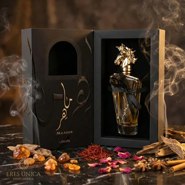 MAAHIR de Lattafa - Perfume mujer Floral Frutal / Oriental árabe