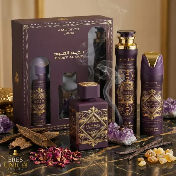 PACK BADE'E AL OUD AMETHYST de Lattafa - Perfume unisex árabe