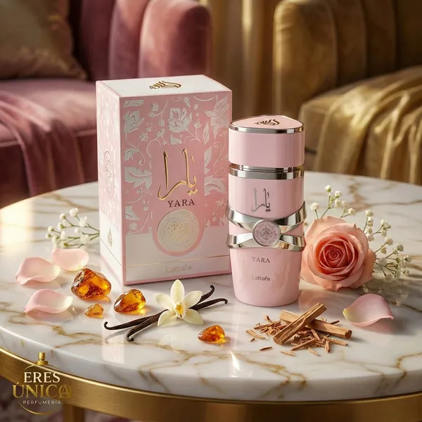 YARA ROSA de Lattafa - Perfume mujer Floral Tropical / Gourmand árabe